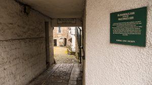 The entrance to Dr Manning's Yard - one of Kendal's historic and beautiful yards
