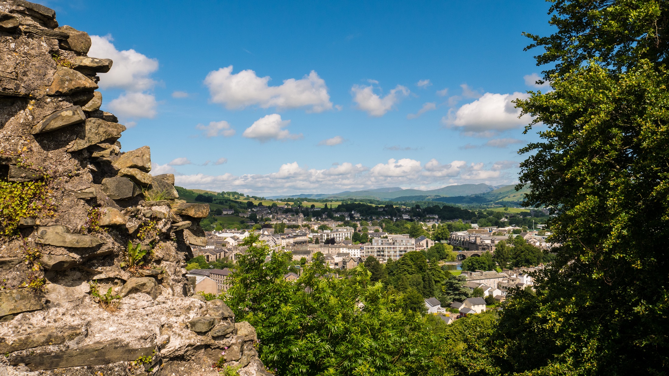 View over Kendal from Kendal Castle